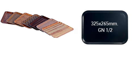 Dienbladen Camtray houtmotief afm. 325x265mm. - GN 1/2